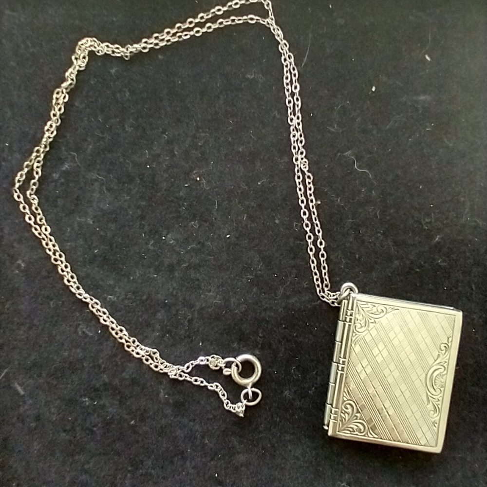 Antique Silver Book Locket